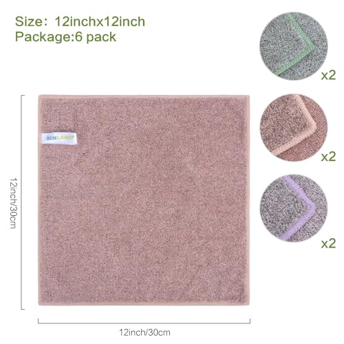 Microfiber Face Cloths Highly Absorbent Washcloths Soft Feel Fingertip Towels Multi-Purpose Wash Cloths for Bathroom, Gym, Hotel, Spa and Kitchen, 12Inch x 12Inch