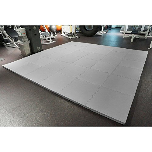 Meister X-Thick 1.5" Interlocking EVA Foam Mats - GY - 25 Tiles (100 Sqft) - color: Grey, size: 25 Tiles (100 Sqft)