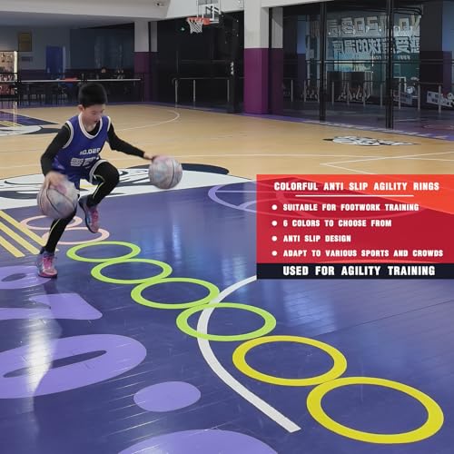 Colorful Anti Slip Safety Agile Ring Speed Ring 3 PCs Speed and Agility Training Equipment Basketball Training Equipment Sports Agility Training Skill Improvement Equipment - color: Blue
