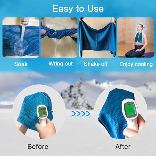 20 Packs Cooling Towels, Microfiber Ice Towel Bulk, Cooling Towels for Neck and Face, Soft Breathable Sweat Towel for Sports, Yoga, Golf, Gym, Travel, Camping, Workout & More Activities