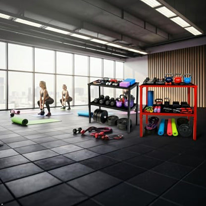 Commercial Heavy Duty Adjustable Dumbbell Stand & Kettlebell Stand, Adjustable Dumbbell Weight Rack, Kettlebell Storage Rack, Weight Rack for Garage/Home Gym/Commercial with Non-Slip Base, Anti-Tip Safety & Space-Saving Design, Weight Capacity 500/600/800