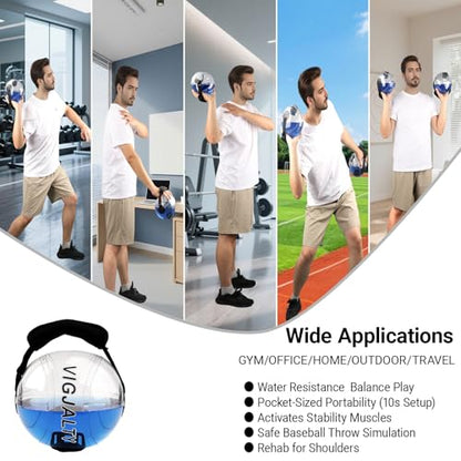 6.5Inch & 8Inch Aqua Ball Bundle | Live Weights for Instability Training & Dynamic Resistance | Full Body Workout Set for Home Gym, Functional Training & Muscle Growth
