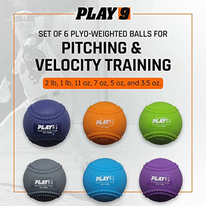 Plyometric Baseballs - Weighted Balls for Baseball - Arm Care, Velocity, and Strength Training - Weighted Baseballs for Throwing and Stretching - Textured Finish for Improved Grip