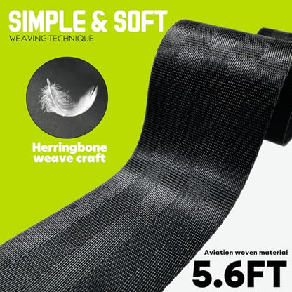 Nordic Hamstring Curl Strap, 6.5FT / 5.6FT Gym Seatbelt and Exercise Straps for Hamstring Stretch Strap & Mobilization Belt,Home Gym Women Men, Lifting Seatbelt Gym