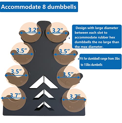 Dumbbell Storage Rack Weight Organizer Rack Only for Home Gym Weight Rack No need Assembly - size: 4-Tier
