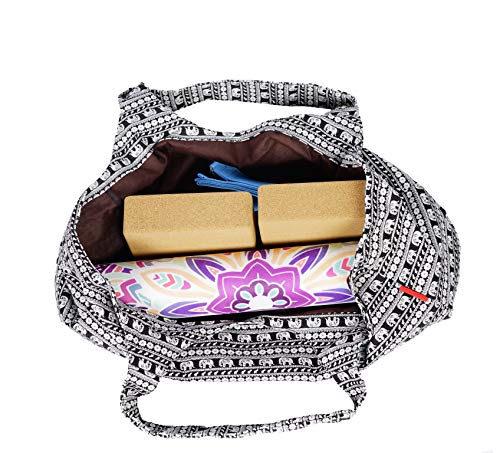 Aozora Yoga Mat Bag Large Yoga Mat Tote Sling Carrier with Pockets Fits Mats with Multi-Functional Storage Pockets Light and Durable