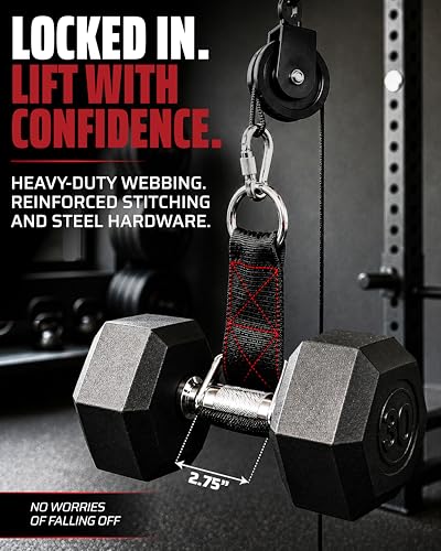 THEFITGUY Dumbbell Loading Straps for Dip Belt & Cable Pulley