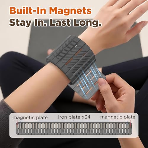 Magnetic Ankle Weights for Women Men Set of 2 (1 lb Each) Adjustable Wrist Weights for Pilates, Yoga, Workout and Daily Training