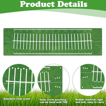 Golf Putting Mats Practice Indoor 30 x 8.27 Inch Golf Putting Practice Training Aid Alignment Track Green Mat Exercise Putter Training Supplies - color: Green