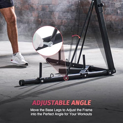 ZELUS Punching Bag Stand with Canvas Sandbag, Heavy-Duty Boxing Stand with Stable Triangular Base, Adjustable Height & Angle, Durable Training Equipment for Home & Gym