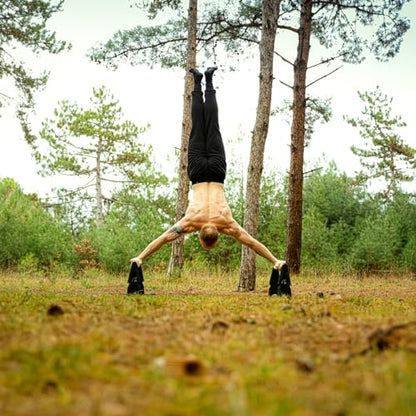BARVORE® Wooden Parallettes, low or medium gymnastics bars, handstand bars with wooden handle, parallette bars for calisthenics, push up bar, bodyweight training