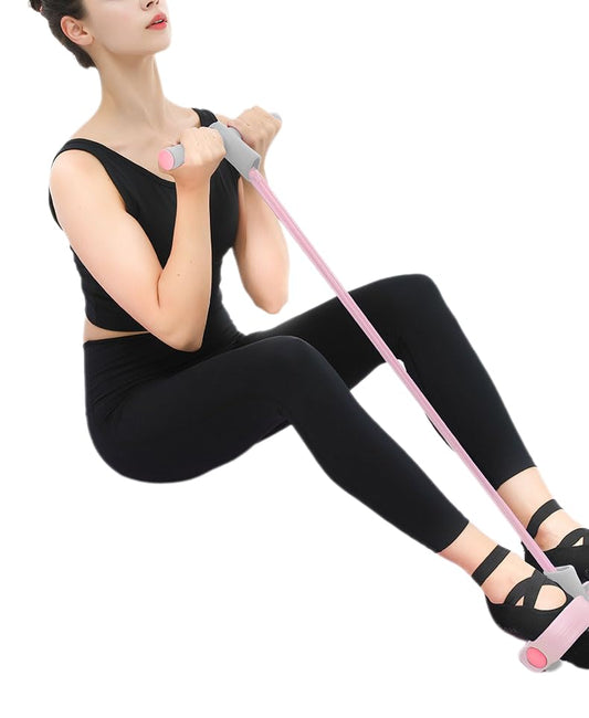 Yoga Pedal Resistance Band Elastic Pull Rope Fitness Sit-up for Abdomen/Waist/Arm/Leg Stretching Slimming Training ﻿Gifts for mom Sister Gifts （Thickened 6 Tubes）