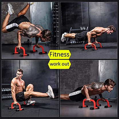 Fitness Push Up Bars Strength Training - Push-Up Stands with Jump Rope Home Floor Workout Equipment Pushup Handle with Cushioned Foam Grip & Non-Slip Sturdy Structure