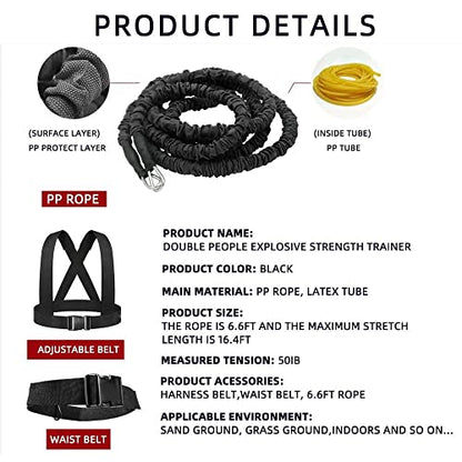Resistance Explosive Training Rope Force Improve Power, Agility, Strength Track and Field Football Basketball Volleyball Multi-Directional Physical Equipment