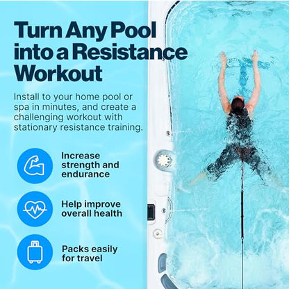Belt Travel Pack for Stationary Swimming in Pools and Swim Spas
