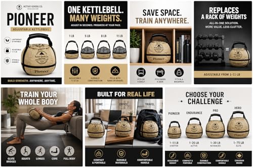 ActiveGoodsCo. Kettlebell Sandbag for fitness workout, different sizes Up to 75lb.