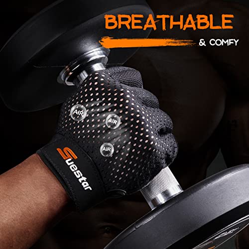 Workout Gloves - Men Women 2022, Weight Lifting Gym Gloves with Full Palm Protection, Excellent Grip, Ultra Breathable for Fitness, Training, Hanging - size: Large
