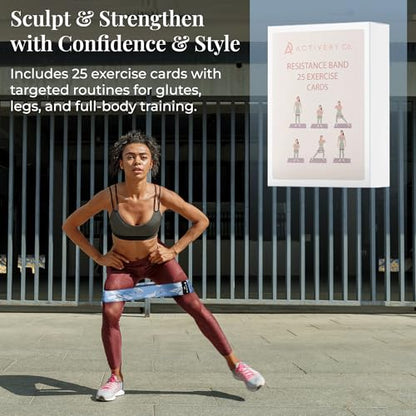 Fabric Resistance Bands for Women – Non-Slip Fitness Tool for Glutes, Legs & Full-Body Training – Ideal for Toning & Recovery – Includes Workout Guide & Travel Bag – 3 Pack