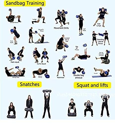 Fitness Sandbag Weightlifting Training Sandbag Kettlebells with Weight-Bearing Bags, PVC Adjustable Weight Sandbag with Handles, Weightlifting Dumbbell for Home Training,Fitness,Yoga
