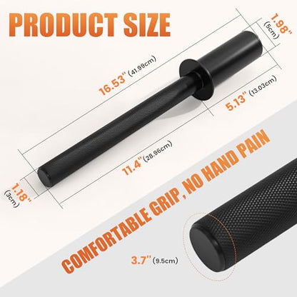 Wrist Strength Stick 1&2in Olympic Plate Forearm Strengthener, Wrist Strengthener with Upgraded Steel Tube and Long Comfortable Knurled Grip, Wrist Exerciser for Wrist Curls,Supination & Pronation - color: Black2in