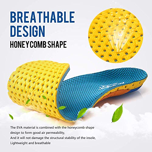 XINIFOOT 2 Pairs Professional Plantar Fasciitis Shoe Insoles Running Insoles High Elastic Cushioning Inserts for Foot Relief, Shock Absorption Breathable Sports Feet Insoles for Men