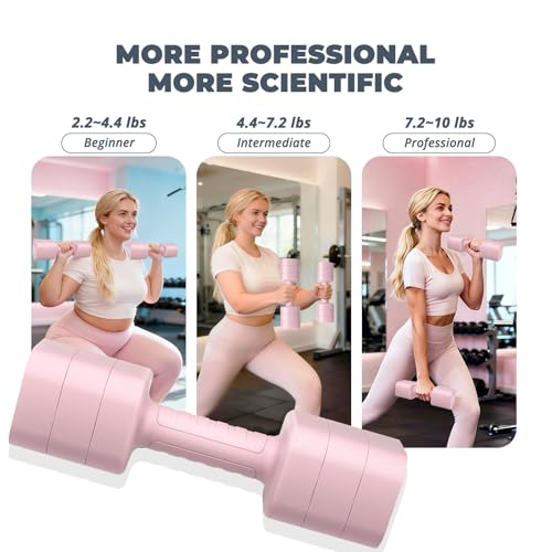 Ragebby Adjustable Dumbbell Set of 2, Weights for Men and Women at Home, Anti-slip Handle, 3 in 1 Free Weights Dumbbells Set, 2lb/3lb/5lb/10lb/15lb/20lb for Pilates, Yoga, Strength Training