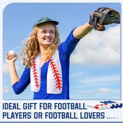 24 Pcs Sports Cooling Towels Baseball Basketball Softball 40 x 12 Inch Breathable Soccer Football Volleyball Microfiber Ice Towel Fast Drying for Sport Party Favors Team Gift(Blue,Baseball)