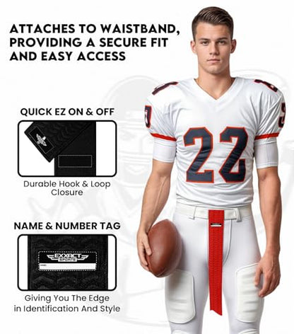Streamer Towel Football with Hook & Loop Fastener, Ultra Light Quarterback QB Black Football Towel to Clean Hands, Visor, Gloves - Highly Absorbent, Quick-Dry (Black)