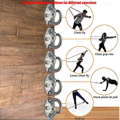 XXHong 2PCS Heavy Duty Resistance Band Wall Anchor Workout Wall Mount Anchor for Home Gym Strength Training Physical Exercise