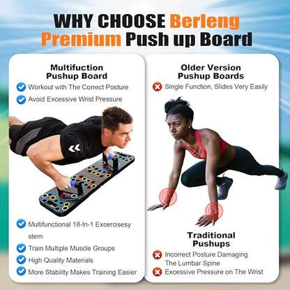 IUT Solid Push Up Board 15 in 1 Home Workout Equipment Multi-Functional Pushup Stands System Fitness Floor Chest Muscle Exercise Professional Equipment Burn Fat - color: M10