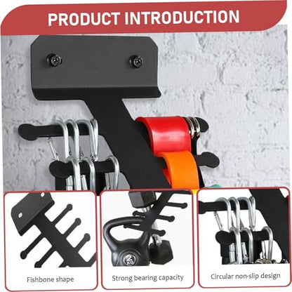 Gym Wall Storage, 4 Layers Heavy Duty Metal Gym Equipment Storage, Sapce-Saving Wall Mount Organizer, Non Slip Resistance Band Rack for Home Workout