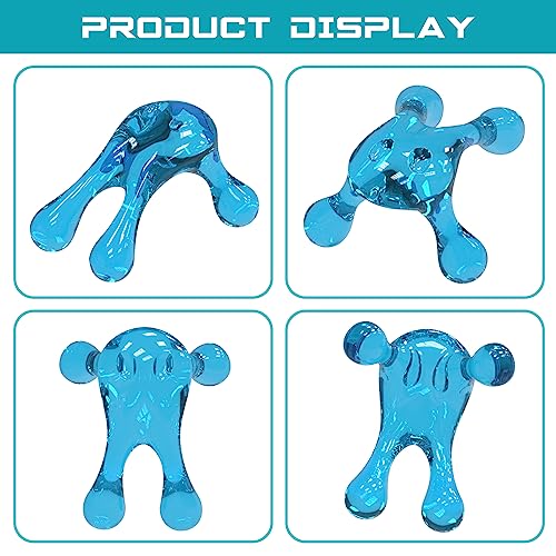 Palm Massage Tool - Handheld Four-Point Deep Tissue Massager for Trigger Point, Neck Back Shoulder Pain Relief, Self Massage Between Shoulder Blades, No Therapist Needed