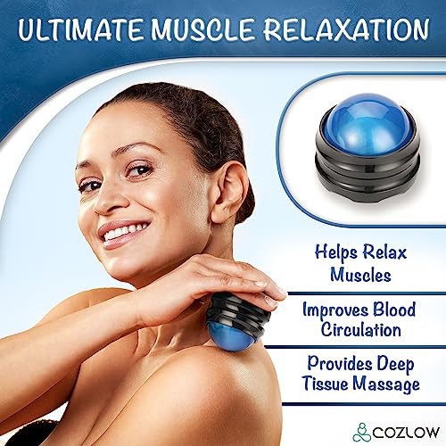Massage Tools 2-Piece Set (Ball Roller, Roller Stick)
