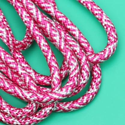 Happyyami 2pcs Counting Jump Rope, Electronic Skipping Rope with Digital Counter, Cotton Braided Design in Purple/pink and Red/blue, Interactive Fitness for Workout and Play