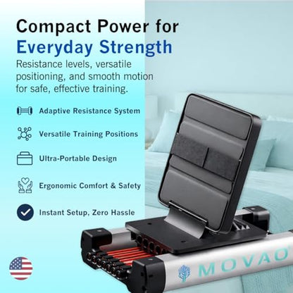 US Doctor Invented Mini in-Bed Leg Press Machine for Rehab | Low-Impact Leg Strength Trainer for Neurological & Orthopedic Recovery | Portable 9 lb PT Equipment with 6 Resistance Levels up to 66 lb