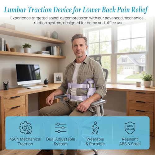 Lumbar Traction Device Decompression Belt Back Stretcher Spinal Decompression Devices Spine Pain Relief Scoliosis Support Belt Brace Scoliosis Treat Support Back Problems