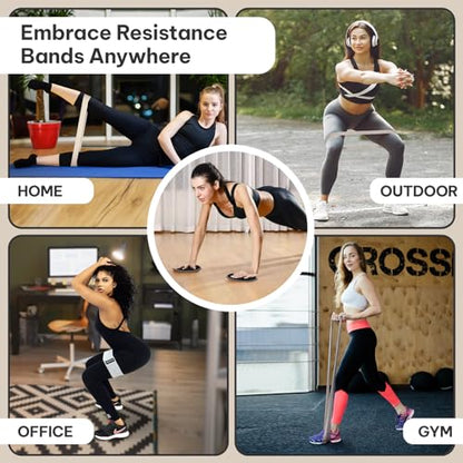 3-in-1 Exercise & Toning Kit – Non-Slip Fabric Booty Bands, Strength Resistance Bands & Core Sliders – Total Body Home Gym for Glutes, Legs & Abs – Portable Fitness Set with Carry Bag