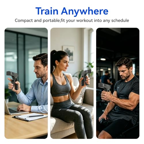 Grip Strength Trainer with Finger Exerciser, Digital Counter Adjustable Hand Grip Strengthener Trigger-Style Grip Strength Trainer, Index-finger Squeeze Trainer for Strength Training, Recovery and Muscle Building