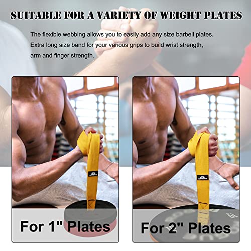 Arm Wrestling Training Loading Strap for Barbells, Arm Finger Wrist Exerciser Strengthener, Forearm Muscle Strength Workouts Tools Suitable for Home and Gym Training