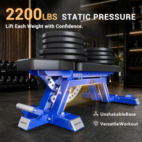 Keppi Fitness Bench6000 Weight Bench, Commercial Grade FID Workout Bench - color: Gloss Blue