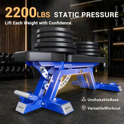 Keppi Fitness Bench6000 Weight Bench, Commercial Grade FID Workout Bench - color: Gloss Blue