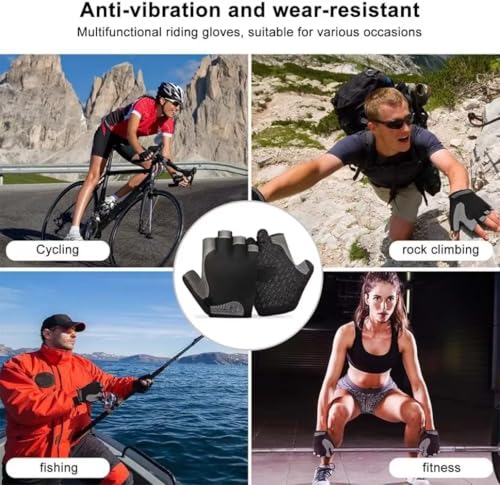 Utaly Cycling Gloves for Men Women Half Finger Breathable Non-Slip Anti-Callus Biking Gloves for Fitness