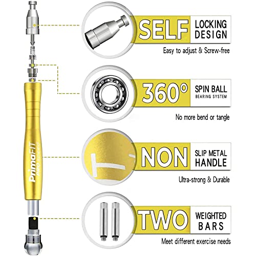 Jump Rope Pro Speed Skipping Rope Adjustable Adult Jumping Rope Weighted Aluminium Handles for Double Dutch Boxing Workout Crossfit Exercise Fitness Spare Cable Weights Protectors Carry Bag - color: Golden