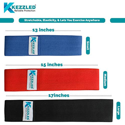Resistance Exercise Loop Bands Home Gym Fitness Equipment, Body Stretching, Strength Training, Physical Therapy, Rehab, Workout Anti Slip Pilates Flexbands for Legs Butts & Booty Pack of 3