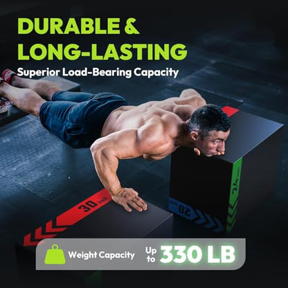 HANDBODE 3-in-1 Plyometric Box, Jump Training Equipment - style: 66 lb (20 x 24 x 30 inch)