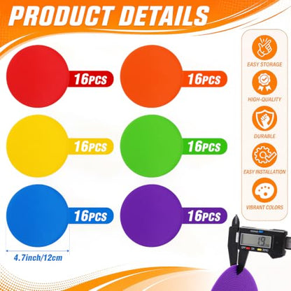 Tinideya Floor Spot Markers Flat Non Slip Gym - size: 5 Inch
