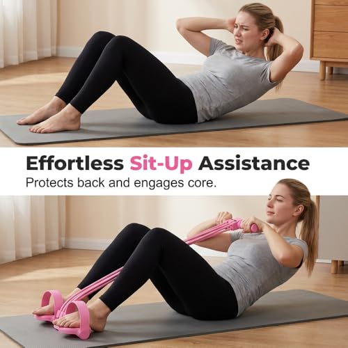 Multifunction Pedal Resistance Bands with Handles for Full Body Home Workout, 2026 Upgrade 6-Tube Elastic Yoga Pedal Puller Resistance Band, Adjustable Tension, Target Abs, Arms & Legs