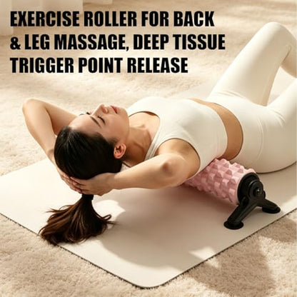 Foam Roller with Detachable Stand & Wall-Mountable Suction Cups for Deep Tissue Massager 21" Trigger Point Foam Roller for Home Workout Muscle Recovery Yoga Pilates Physical Therapy