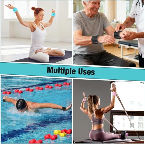 2 Pcs Adjustable Magnetic Ankle & Wrist Weights for Women & Men - 1lb Each, Perfect for Jogging, Swimming, Yoga, Cardio & Pilates