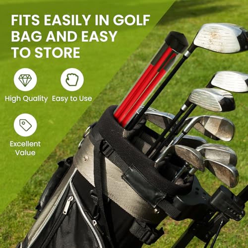 FINGER TEN Golf Alignment Sticks Rods Swing Trainer Tools 43 Inch 2 Or 3 Pack, Fits in Golf Bag Tour Stickers Practice Training Aid
